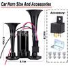 Durable 600DB Black Electric Horn Durable Tube Metal One-piece Electric Pump Horn with Relay Car Horn
