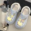 Thick-soled Heightening Beach Mary Jane Cool Slippers 2025 Summer and Autumn New Internet Celebrity Cute Apple Hole Shoes Women's Wear