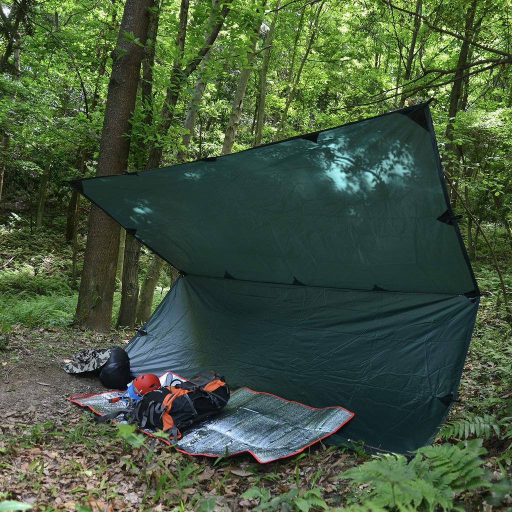 KALINCO Waterproof Camping Tarp UV Ultra Sun Heat Storage Case Outdoor 4x4m Tarp, Tent, Protection, Lightweight, Shade, Protection, Blocking,