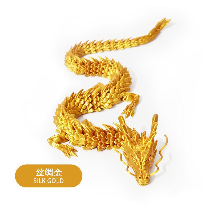 30Cm 3D Printed Conjoined Dragon Ornaments, Movable Cartoon, Creative Dragon Plants, Rockery, Fish Tank Landscaping Decoration