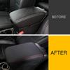 Car Armrest Cover For Jeep Wrangler JL JLU JT 2018+ Center Console Protector Mat Auto Black Leather Storage Box Pad  Accessories