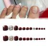 J-12 Cherry Diamond Removable Wearable Toe Nail Art Stickers Handmade Gel Toe Nail Tips For Women