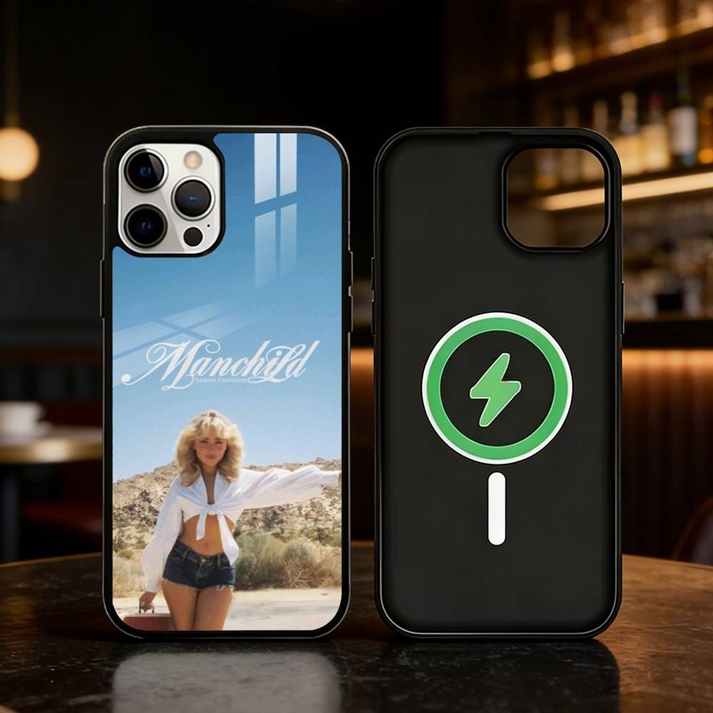 Singer S-Sabrina C- Carpenter Phone Case For iPhone 17 16 15 14 13 12 Pro Max Plus for Mirror Wireless Magnetic Cover