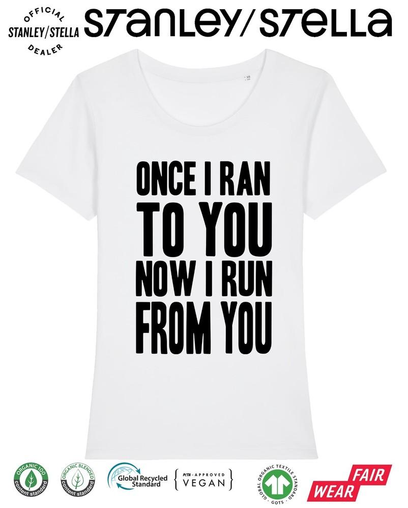 

Когда-то я бежал к тебе, теперь я бегу от тебя. Футболка для дискотеки, маскарадного костюма, вечеринки 80-х, выходных. S