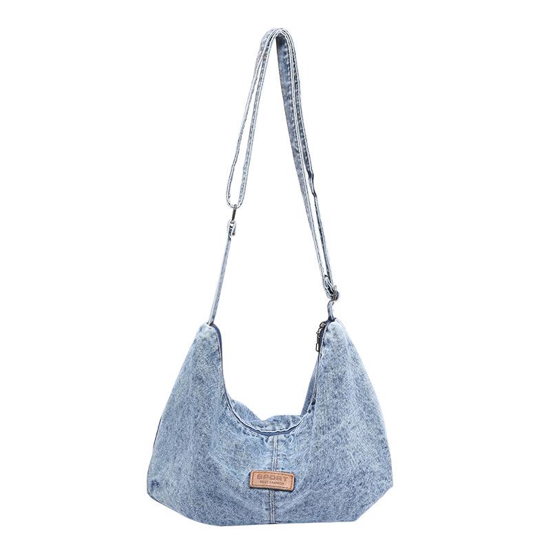 

Женская джинсовая холщовая сумка на одно плечо