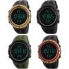 Outdoor Men's Digital Watch Silicone Waterproof Large Numbers Luminous Calendar Function Sports Style Black