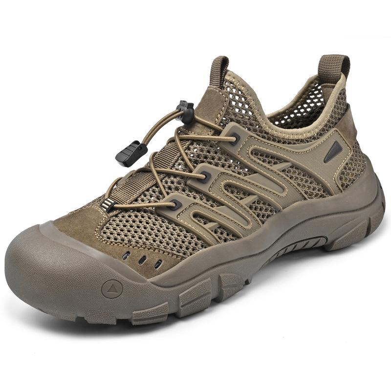 2025 Summer Mesh Men's Lightweight Outdoor Sports Shoes - Soft Sole, Casual, for Hiking and Water Crossing