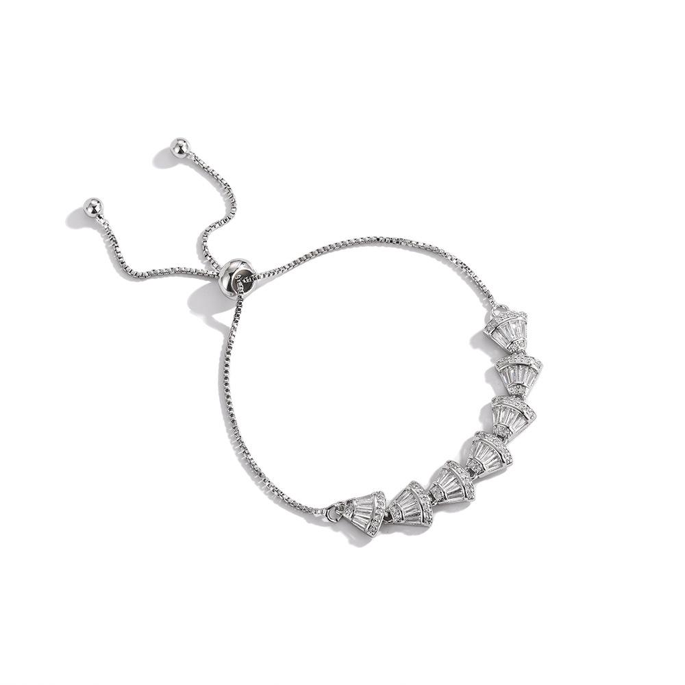 Seiko diamond-set small fan bracelet ins cold wind personalized telescopic adjustment jewelry hair