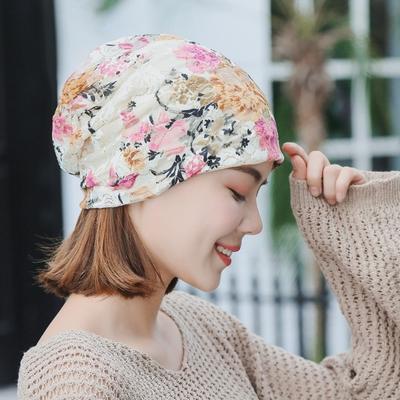 Soft Chemo Cap Floral Pattern Stretch Slouchy Turban Turban Hat Head Scarves  Fashion Accessory