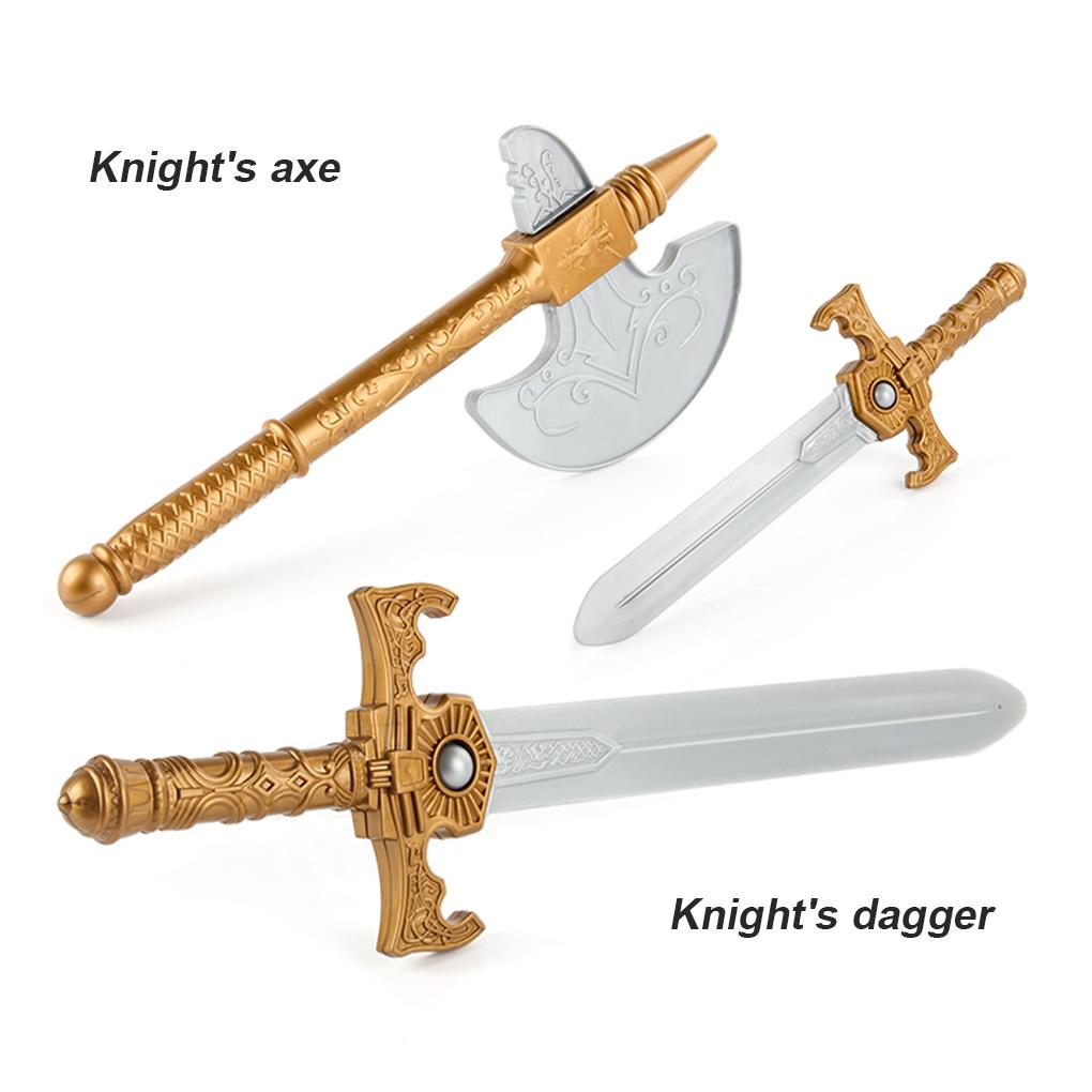 10 Pcs/Set Kids Medieval Costume Halloween Stage Performance Kindergarten Helmet Gloves Kit Birthday Festival Present