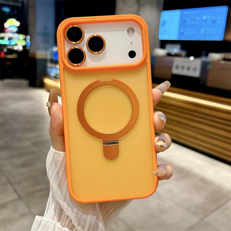 Magnetische halbtransparente Hülle mit Linsenschutzfolie für iPhone 17 Pro Max und iPhone 14