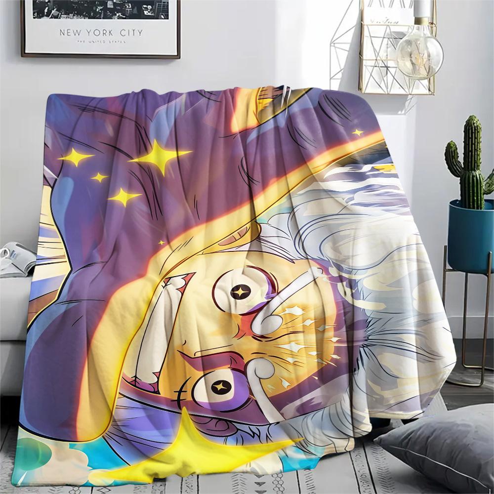 One Piece Luffy Gear 5 Collection flannel blanket, cozy flannel for sofa and bed, perfect gift choice
