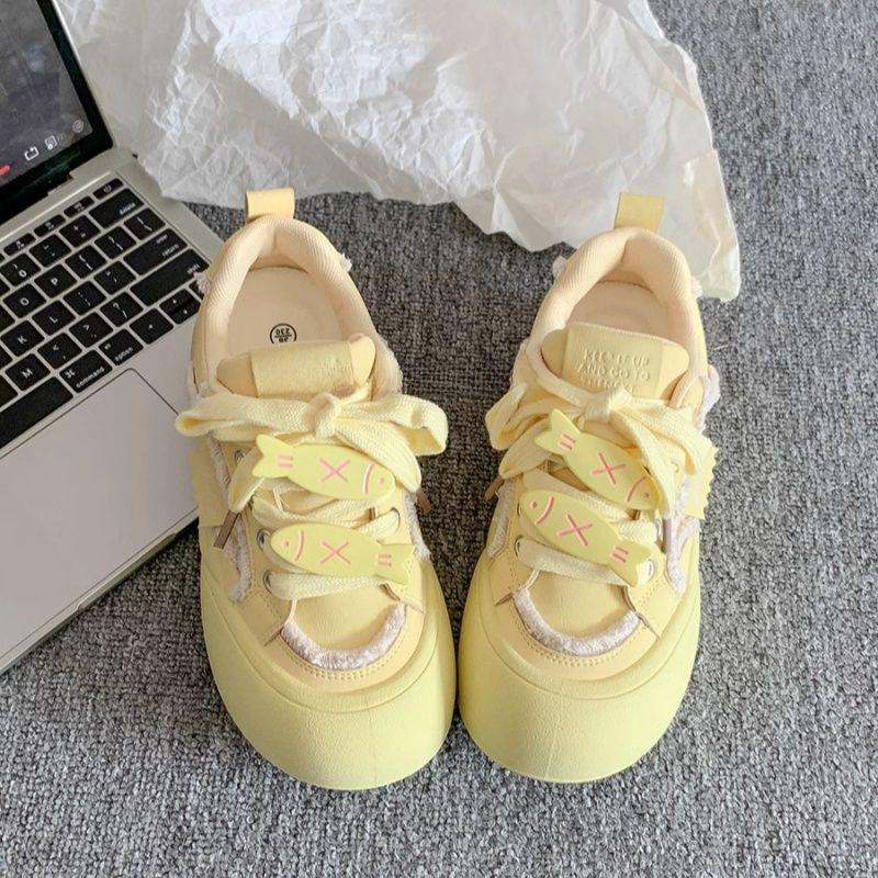 High-value original board shoes women's new spring and autumn versatile shoes platform white shoes niche bread shoes