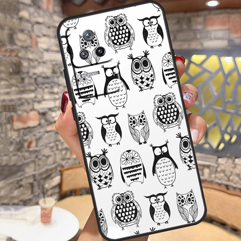 Cute Owls Case For Xiaomi 14T Pro 13T 11T 12T 13 14 15 Ultra POCO X6 X7 Pro X3 X5 M6 F5 F6 Pro Cover