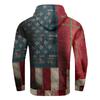 Men's Vintage Casual American Flag Cross Hoodie Patriotic Shirt