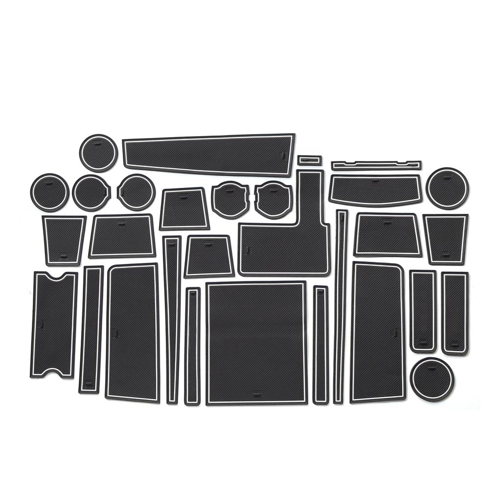 Car Gate Slot Cup Mat for Ford Explorer 2020 - 2025 Anti-Slip Door Groove Pad Interior Accessories Rubber Coasters