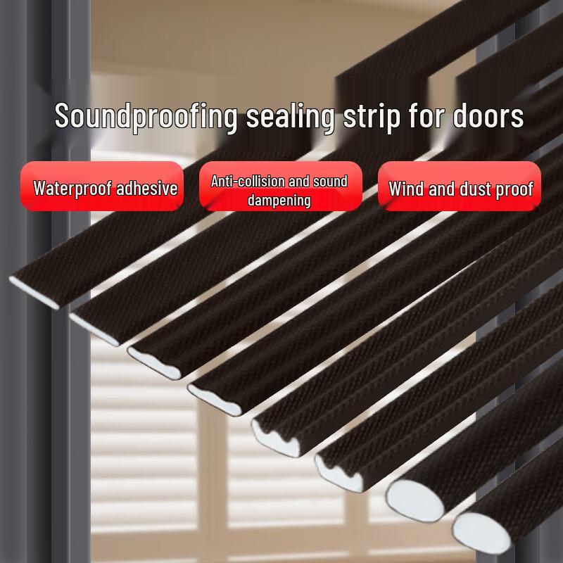 Miloqi Self-Adhesive Door Seal Strip D-type 9mm W x 6mm T x 6m
