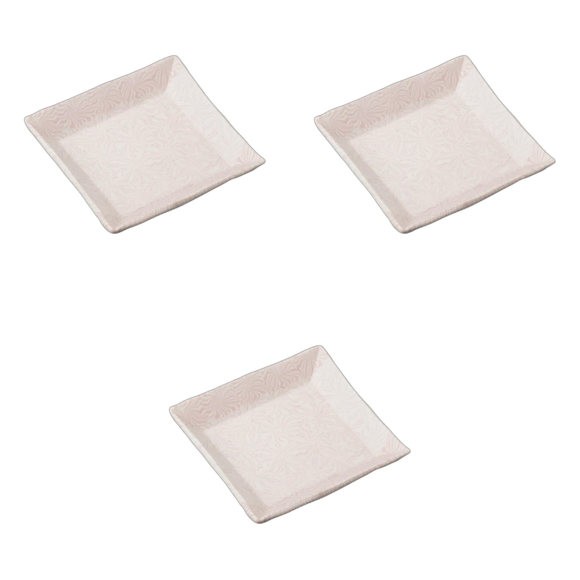 

Setomonohonpo Set of 3 Pink Chinza Kneaded Square Plates x x Ceramic Square Plates (Setomonohonpo) 2.5 [7.5 7.5 1cm] розовый