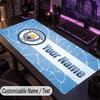 Custom Text Big Mousepad, Extended Desk Pad For Laptop Work GameManchester City