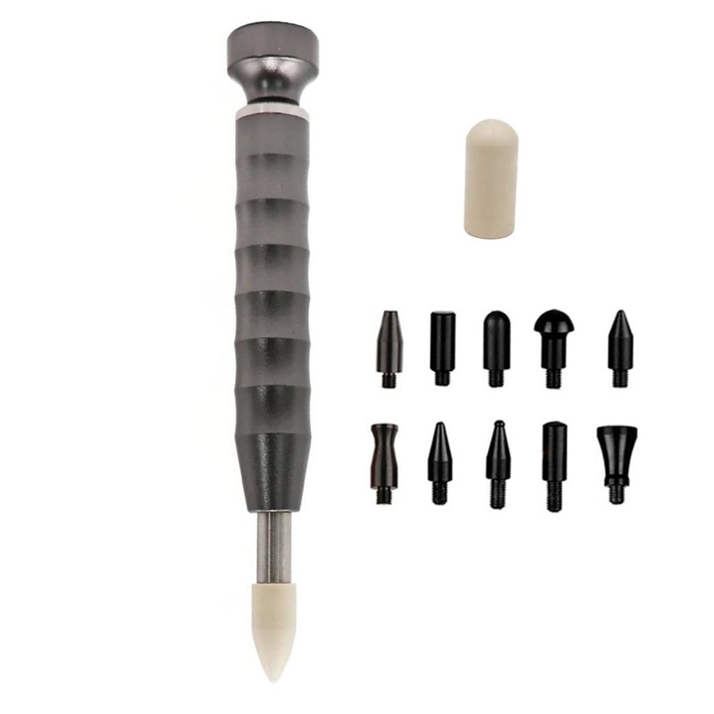 Car Dents Repair Tool Auto Restorative Pen with Replacement Heads Car Tap Down Body Panel Dents Removal Tool