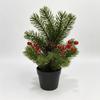 Red Fruit Simulated Christmas Red Fruit Simulated Christmas Leaves Christmas Pine Needles  Autumn