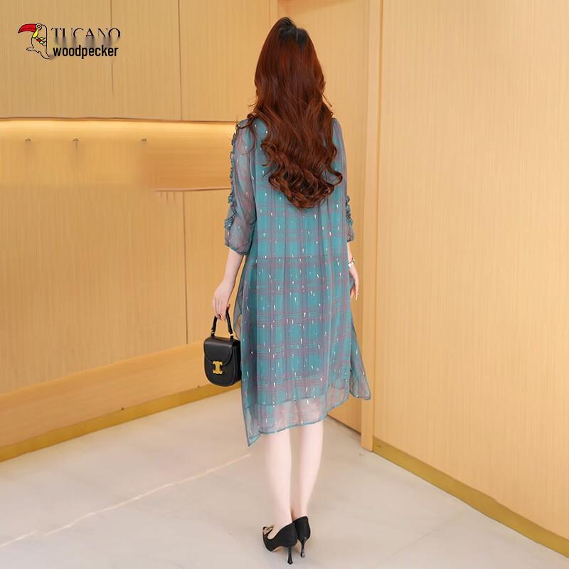 Woodpecker Floral Chiffon Midi Dress