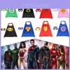 Capa de Super-Herói Adulto Criança Capa Com Máscara Para Experiência Definitiva de Fantasia de Halloween