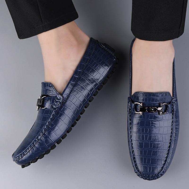 37~47 Designer 100% Calfskin Genuine Leather Dress Shoes 2025 Men's Fashion Moccasins Wedding Party Loafers Oxford Shoes for Men