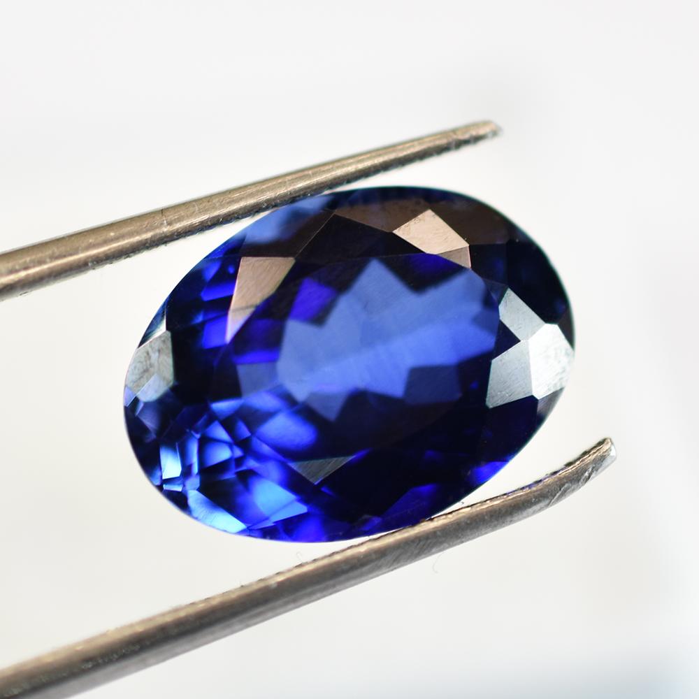 

Natural Blue Tanzanite 8.7ct Oval Cut Certified Loose Gemstone 14.6 mm approx. синій