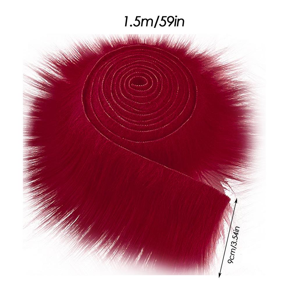 1.5M Sztuczne Futra Taśmy Rypsowe Odzież Szycie Puszyste Wykończenie Wykończenie Tkanina Szycie Kostium Pasek Pluszowe Futra Artykuły Dekoracja Domu