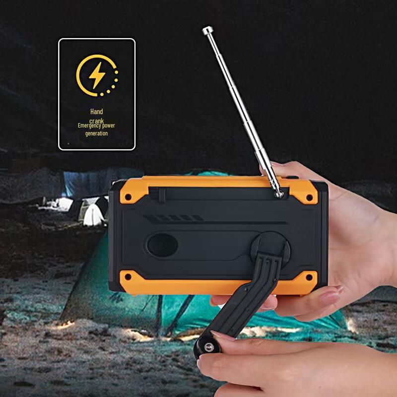 Walruson Solar & Hand-crank Emergency Radio Flashlight