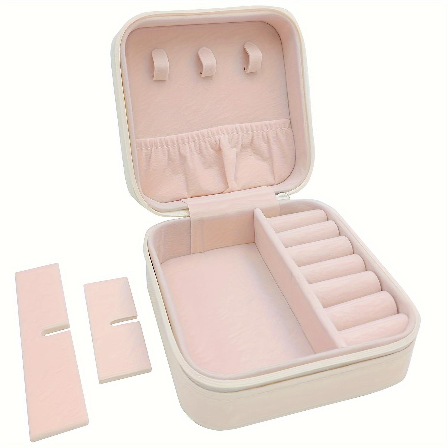 

Портативная шкатулка для украшений из искусственной кожи, органайзер для колец, сережек, ожерелий, браслетов, подвесок, дорожный футляр