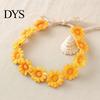 Children Stage Performance Headband Daisy/Sunflower Wreath for Women Girls, Adjustable Floral Crown Cute Macaron Color Flower Beach Vacation