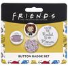 TV Show Set of 4 Rachel Button Badges Multi