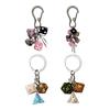 Keychain Pendant Dice Charm Lightweight Portable Acrylic Keychain Phone Bag Keyring Smooth Surface Keychain