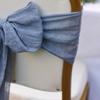 2Pcs Rustic Chair Sashes Cheesecloth Tulle Chair Cover Chair Decorative Bows  Wedding Decoration