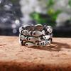 1pc Retro Vintage Wide Three-layer Little Fish Ring, Cute Index Finger Ring