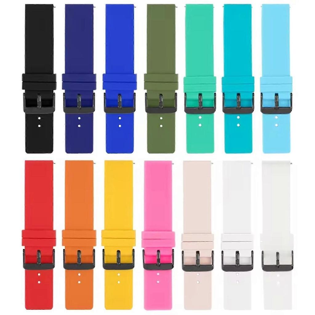 For Garmin Venu 3S Venu 2S Mi Watch Strap Replacement 18mm Sports Style Silicone Watchband with Blac