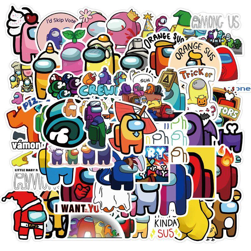 50100 Pcs Sticker Pack Set Game Diy Imposter Decal Waterproof Stickers