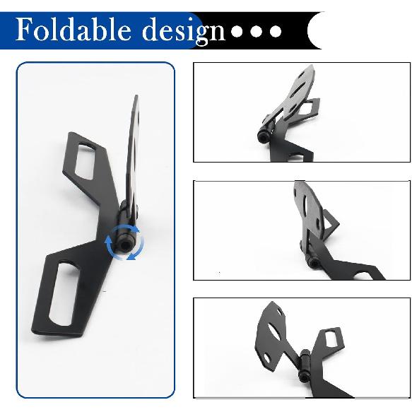 Motorcycle License Plate Bracket,Adjustable Butterfly Motorcycle License Plates Holder for Licenses Plate Tail Light Fixing,Universal Motorcycles