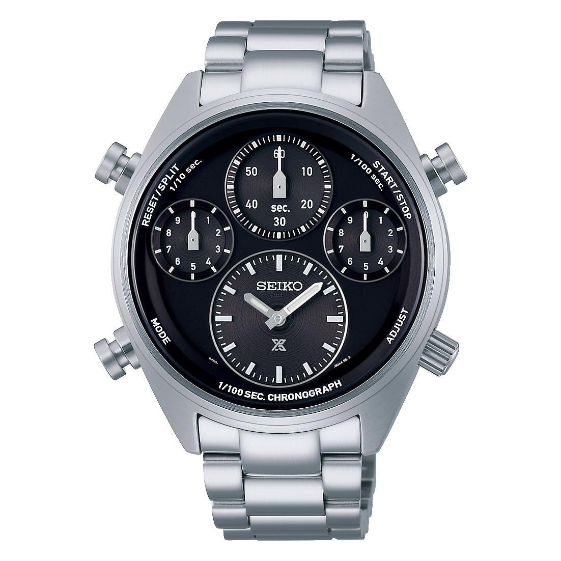 

Наручний годинник PROSPEX SPEEDTIMER Сонячний Хронограф Вимірювання секунд SBER003 Сріблястий [Годинник Seiko] 1/100 Чоловічий чорний