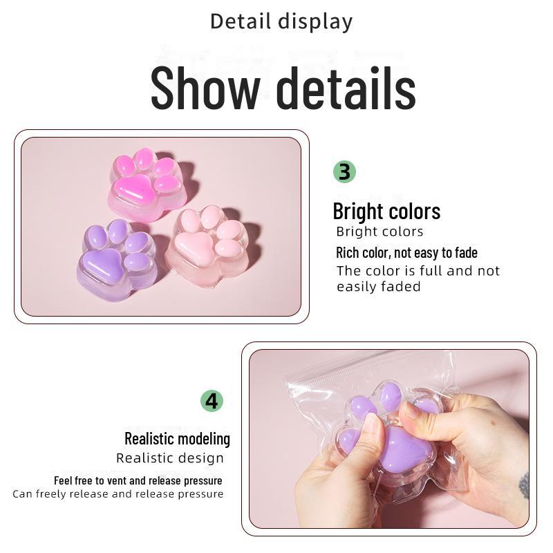 "Crystal Clear Oversized Cat Claw Stress Relief Toy - EDC Decompression for Kids"