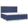 3142287 vidaXL Lit à sommier tapissier avec matelas Bleu 200x200 cm Tissu