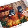Full Drill Diamond Painting Cat Pictures Of Rhinestones 5D DIY Diamond Embroidery Halloween Needlework Handmade Gift Art