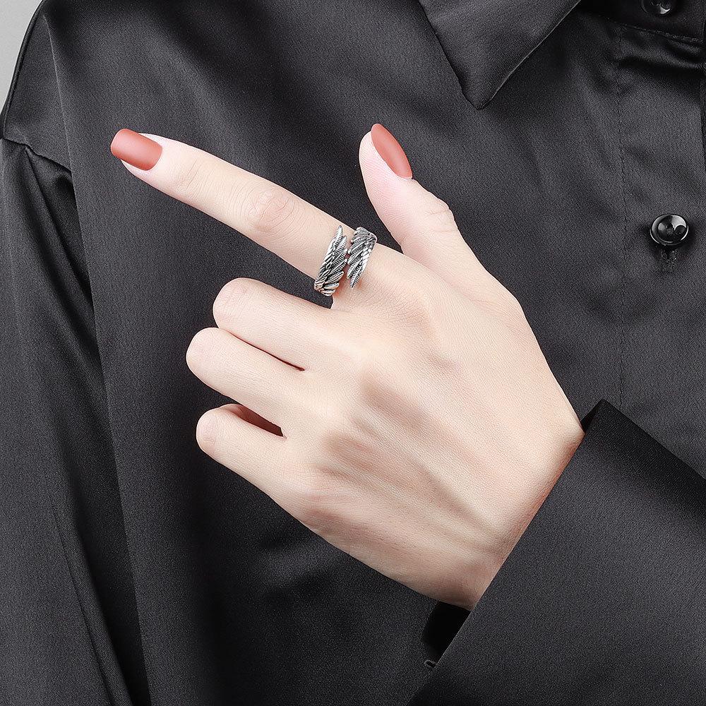 925 Sterling Silver New Simple Design Bump Retro Rings Retro Distressed Opening Handmade Ring Fashion Fine Jewelry
