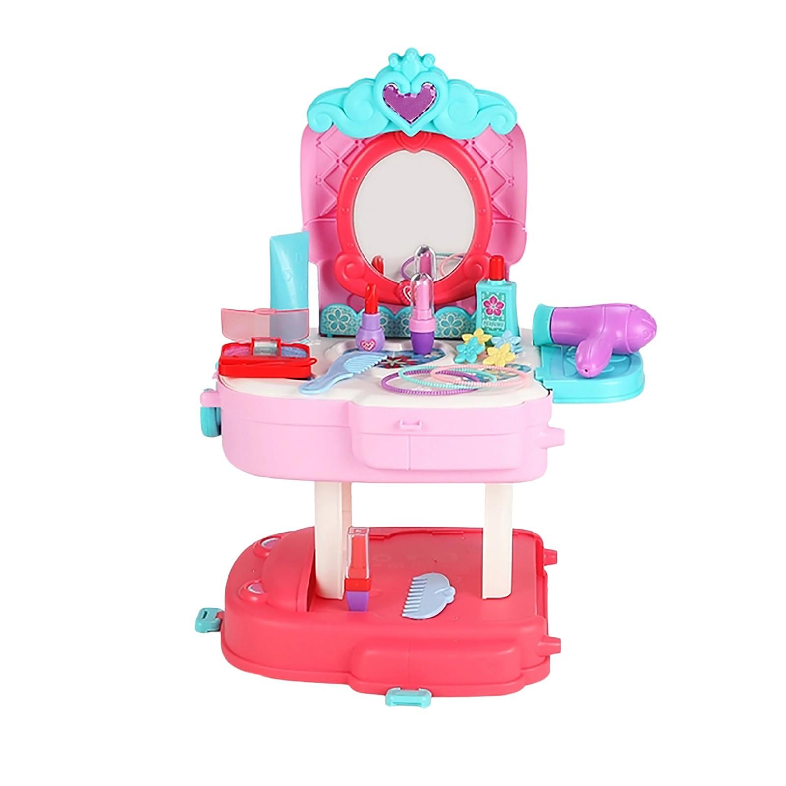 

Игрушка для макияжа Комод для девочек Игра Одевание Игра Милый рюкзак Игра Дом Подарок розовый