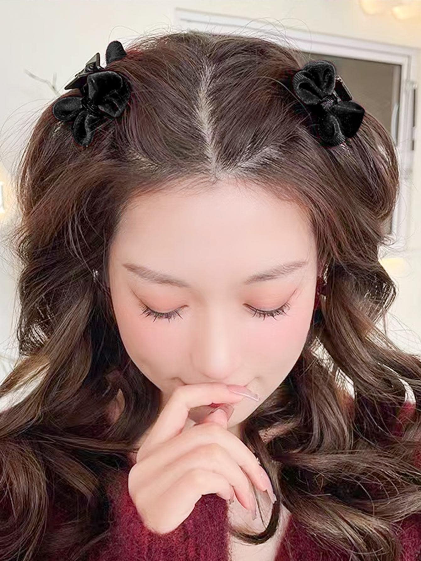 

2Pcs Fashion Solid Bow Hair Claws For Women Girls Party Hair Accessories