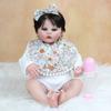 BZDOLL 48CM 3D Marble Texture Skin Visible Veins Soft Silicone Reborn Baby Doll Toy For Girl 19 Inch Cloth Body Child Dress Up Boneca