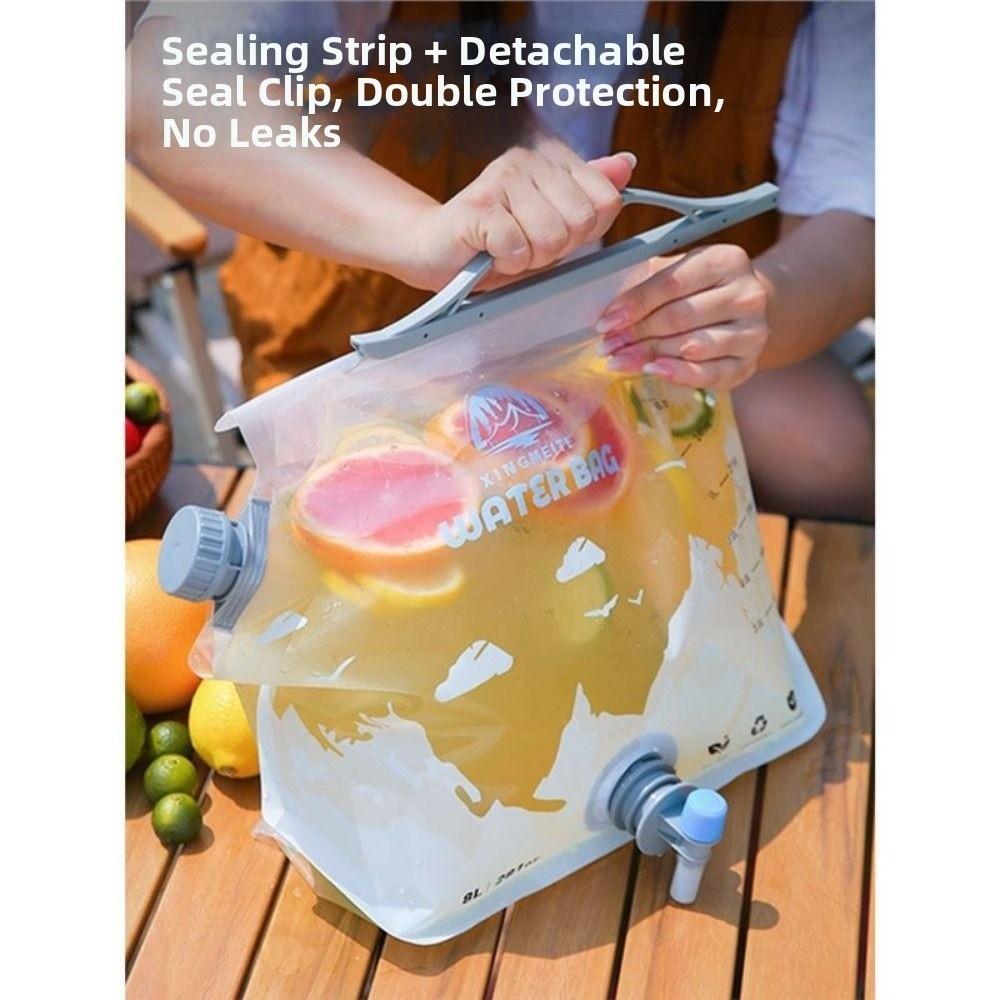 Folding Outdoor Water Bag 8L Water Storage Bag Self-driving Tour Water Container  Road Trip