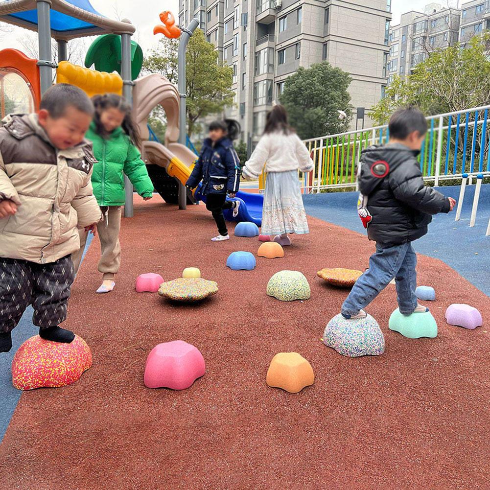 Balance Training Board Flower Shape Balance Exerciser Multi-Function Stability Board Balance Stepping Stones for Kids Adults
